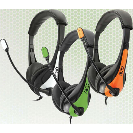 Avid Education AE-36 Headset with Noise Cancelling Microphone and 3.5mm Plug, Green — 1EDUAE36GREEN