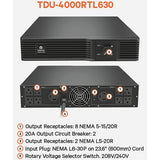 Vertiv Liebert TDU - 4000VA/4000W 120VAC|Step Down Transformer/Voltage Converter — TDU-4000RTL630