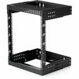 StarTech.com 2-Post 12U Heavy-Duty Wall Mount Network Rack, 19" Open Frame Server Rack with Adjustable Depth, Data Rack for IT Equipment~ — RK12WALLOA