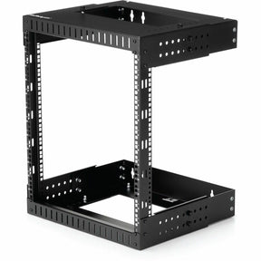 StarTech.com 2-Post 12U Heavy-Duty Wall Mount Network Rack, 19" Open Frame Server Rack with Adjustable Depth, Data Rack for IT Equipment~ — RK12WALLOA