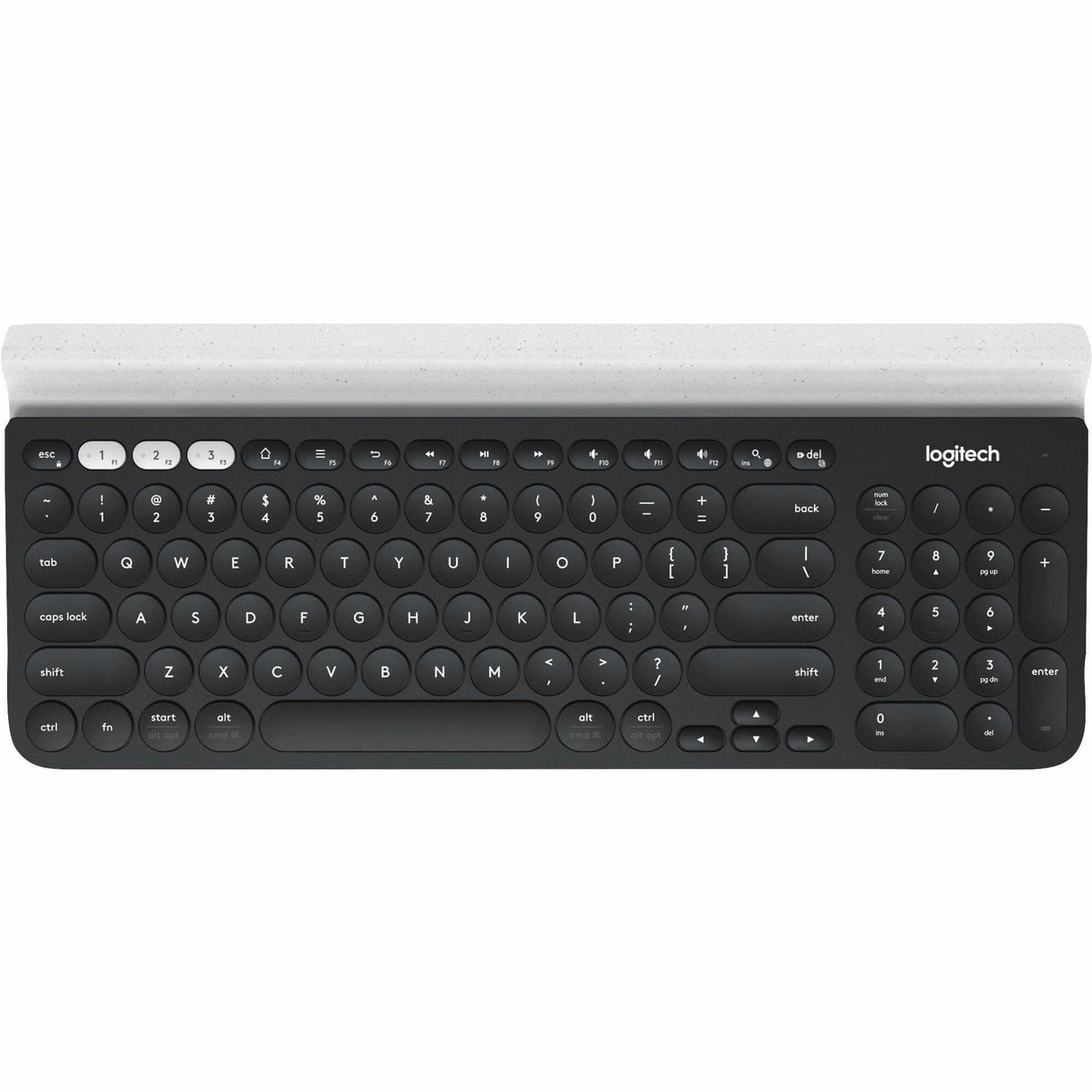 Logitech K780 Multi-Device Wireless Keyboard for Windows, Wireless 2.4GHz, Bluetooth, Smartphone and Tablet Cradle — 920-008149