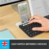Logitech K780 Multi-Device Wireless Keyboard for Windows, Wireless 2.4GHz, Bluetooth, Smartphone and Tablet Cradle — 920-008149