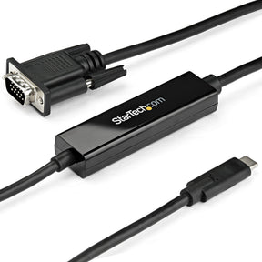 StarTech.com 3ft/1m USB C to VGA Cable - 1920x1200/1080p USB Type C DP Alt Mode to VGA Video Monitor Adapter Cable -Works w/ Thunderbolt 3 — CDP2VGAMM1MB