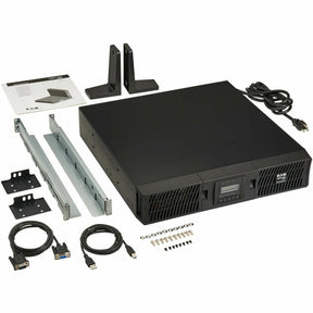 Eaton Tripp Lite Series SmartOnline 1500VA 1350W 120V Double-Conversion UPS - 8 Outlets, Extended Run, Network Card Included, LCD, USB, DB9, 2U Rack/Tower — SU1500RTXLCDN