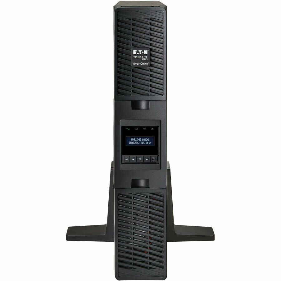 Eaton Tripp Lite Series SmartOnline 1500VA 1350W 120V Double-Conversion UPS - 8 Outlets, Extended Run, Network Card Included, LCD, USB, DB9, 2U Rack/Tower — SU1500RTXLCDN