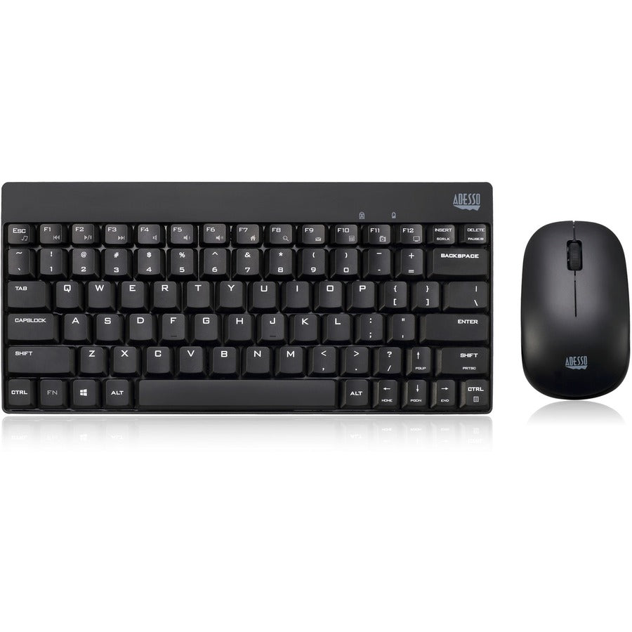 Adesso WKB-1100CB - Wireless Spill Resistant Mini Keyboard &amp; Mouse Combo — WKB-1100CB