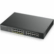 ZYXEL GS1900-24EP 24-Port Gigabit Smart Managed PoE Switch (Compact Design) | 12 PoE+ Ports at 130W — GS1900-24EP