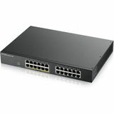 ZYXEL GS1900-24EP 24-Port Gigabit Smart Managed PoE Switch (Compact Design) | 12 PoE+ Ports at 130W — GS1900-24EP