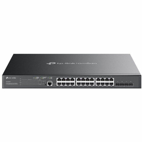 Omada 24-Port Gigabit and 4-Port 10GE SFP+ L2+ Managed Switch with 24-Port PoE+ — SG3428XMP