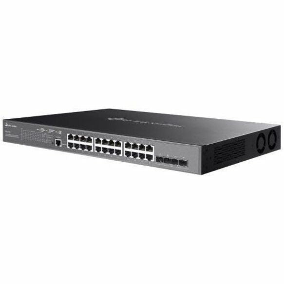 Omada 24-Port Gigabit and 4-Port 10GE SFP+ L2+ Managed Switch with 24-Port PoE+ — SG3428XMP