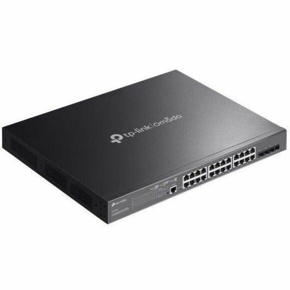 Omada 24-Port Gigabit and 4-Port 10GE SFP+ L2+ Managed Switch with 24-Port PoE+ — SG3428XMP
