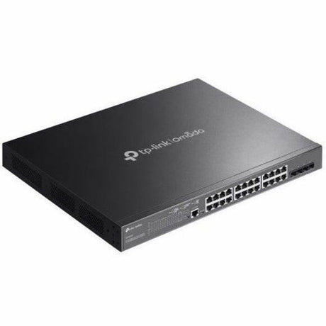 Omada 24-Port Gigabit and 4-Port 10GE SFP+ L2+ Managed Switch with 24-Port PoE+ — SG3428XMP