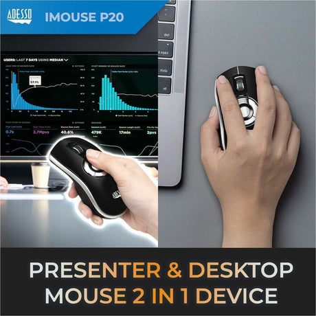 Adesso Wireless presenter mouse (Air Mouse Elite) — iMouseP20