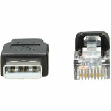 Eaton Tripp Lite Series USB-A to RJ45 Rollover Console Cable (M/M) - Cisco Compatible, 250 Kbps, 10 ft. (3.05 m), Black — U009-010-RJ45-X
