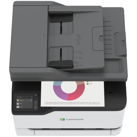 Lexmark CX431adw Laser Multifunction Printer-Color-Copier/Fax/Scanner-26 ppm Mono/26 ppm Color Print-2400x600 dpi Print-Automatic Duplex Print-75000 Pages-251 sheets Input-600 dpi Optical Scan-Color Fax-Wireless LAN — 40N9370