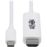 Eaton Tripp Lite Series USB-C to HDMI Adapter Cable (M/M), 4K, 4:4:4, Thunderbolt 3 Compatible, White, 6 ft. (1.8 m) — U444-006-HWE