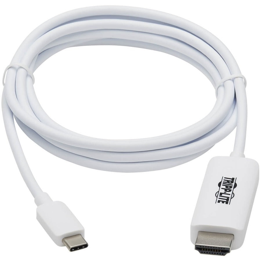 Eaton Tripp Lite Series USB-C to HDMI Adapter Cable (M/M), 4K, 4:4:4, Thunderbolt 3 Compatible, White, 6 ft. (1.8 m) — U444-006-HWE