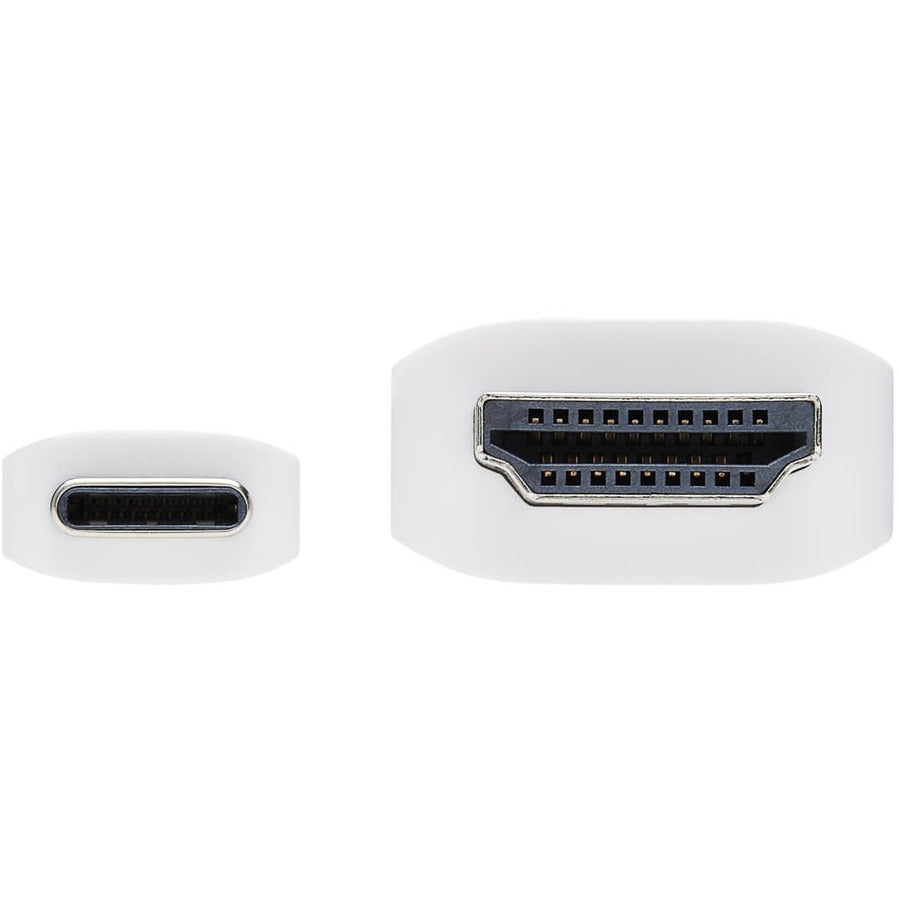 Eaton Tripp Lite Series USB-C to HDMI Adapter Cable (M/M), 4K, 4:4:4, Thunderbolt 3 Compatible, White, 6 ft. (1.8 m) — U444-006-HWE