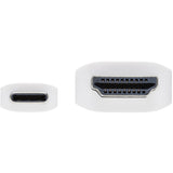 Eaton Tripp Lite Series USB-C to HDMI Adapter Cable (M/M), 4K, 4:4:4, Thunderbolt 3 Compatible, White, 6 ft. (1.8 m) — U444-006-HWE