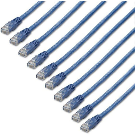 StarTech.com 1 ft. CAT6 Ethernet cable - 10 Pack - ETL Verified - Blue CAT6 Patch Cord - Molded RJ45 Connectors - 24 AWG - UTP — C6PATCH1BL10PK