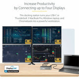 StarTech.com USB-C Dock, 4K 60Hz Quad Monitor DisplayPort & HDMI, Universal USB C Docking Station, 100W Power Delivery, USB Hub 1C/3A, GbE — DK31C4DPPD