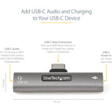 StarTech.com USB C Audio & Charge Adapter, USB-C Audio Adapter, USB C Audio Headset Port and USB Type-C PD Charger, For USB-C Phone/Tablet — CDP2CAPDM