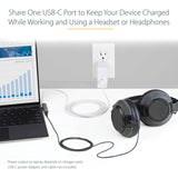 StarTech.com USB C Audio & Charge Adapter, USB-C Audio Adapter, USB C Audio Headset Port and USB Type-C PD Charger, For USB-C Phone/Tablet — CDP2CAPDM