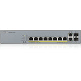 ZYXEL GS1350-12HP 8-Port Gigabit Smart Nebula Cloud Managed PoE Switch | 8 PoE+ Ports at 130W with 2 SFP Uplinks — GS1350-12HP