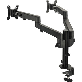 SIIG Dual Arm Pole Multi-Angle Replaceable Articulating Monitor Desk Mount - 14" to 30" - Max Load 17.6lbs each - Expandable Slide Rails Design - up to 4 monitors — CE-MT3E11-S1