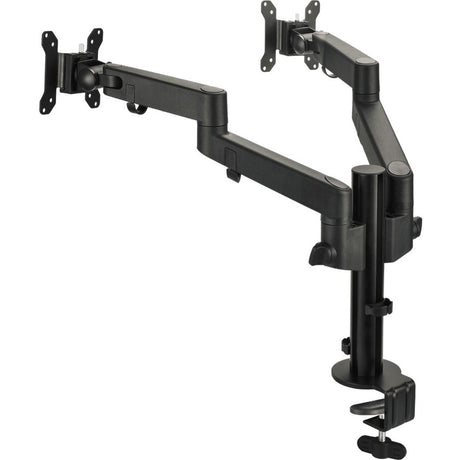 SIIG Dual Arm Pole Multi-Angle Replaceable Articulating Monitor Desk Mount - 14" to 30" - Max Load 17.6lbs each - Expandable Slide Rails Design - up to 4 monitors — CE-MT3E11-S1