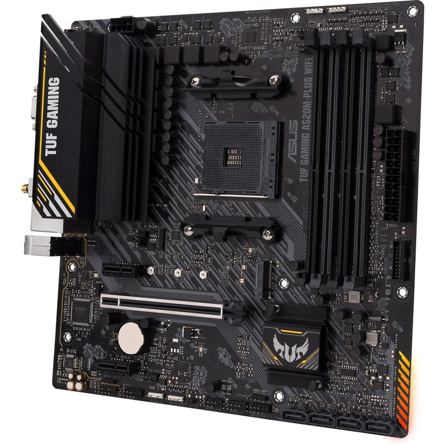 TUF GAMING A520M-PLUS WIFI Gaming Desktop Motherboard - AMD A520 Chipset - Socket AM4 - Micro ATX — TUFGAMINGA520M-PLUSWIF