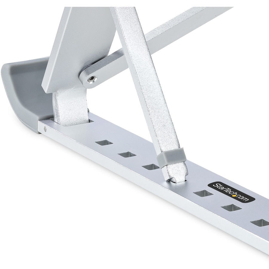 StarTech.com Foldable Laptop Riser Stand, Portable Height Adjustable Ergonomic Laptop Stand, Tilt/Raised/Angled Laptop/Tablet Stand — LAPTOP-RISER-BAR