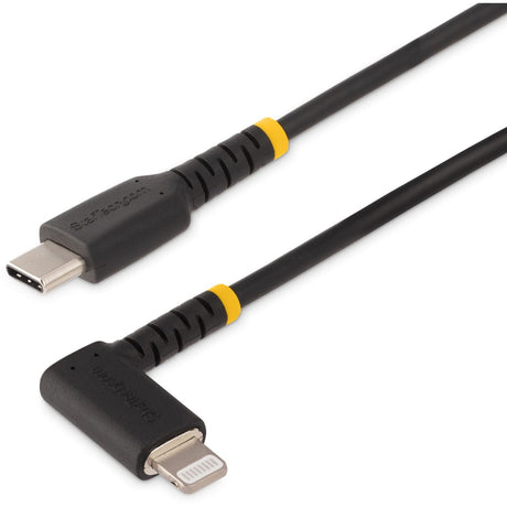 StarTech.com 6ft (2m) Durable USB-C to Lightning Cable, Right-Angled Heavy Duty USB Type-C to Lightning Charging/Sync Cord — RUSB2CLTMM2MR