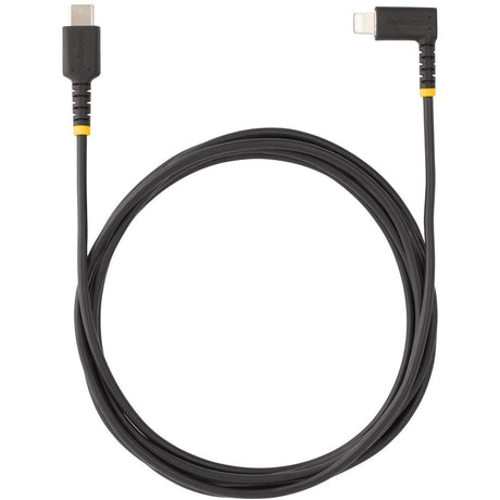 StarTech.com 6ft (2m) Durable USB-C to Lightning Cable, Right-Angled Heavy Duty USB Type-C to Lightning Charging/Sync Cord — RUSB2CLTMM2MR