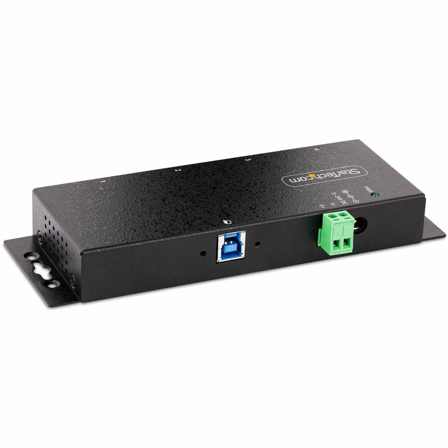 StarTech.com 4-Port Industrial USB 3.0 5Gbps Hub, Rugged USB Hub w/ ESD & Surge Protection, DIN/Wall/Desk Mountable, USB-A Expansion Hub — 5G4AINDNP-USB-A-HUB