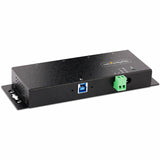 StarTech.com 4-Port Industrial USB 3.0 5Gbps Hub, Rugged USB Hub w/ ESD & Surge Protection, DIN/Wall/Desk Mountable, USB-A Expansion Hub — 5G4AINDNP-USB-A-HUB