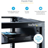 StarTech.com Unmanaged 2.5G Switch, 5 Port 2.5GBASE-T Unmanaged Ethernet Switch, Din Rail | Wall Mount, Multi-Gigabit, Auto-MDIX, 9K Jumbo — DS52000