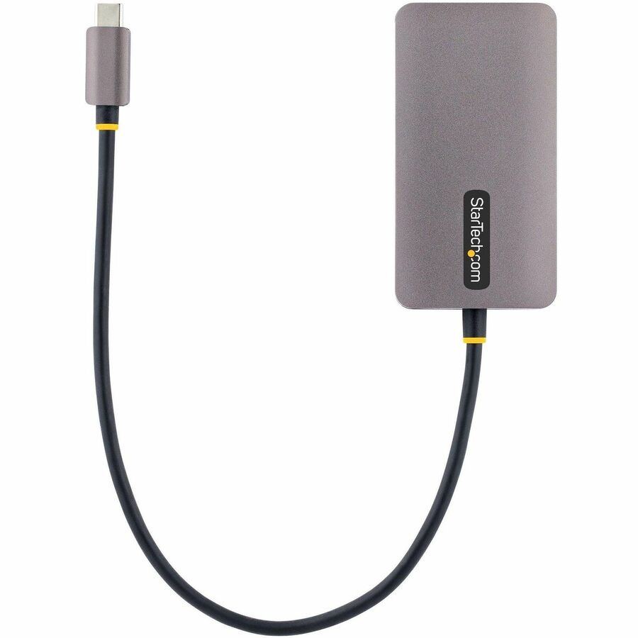 StarTech.com USB C Video Adapter, USB C to HDMI DVI VGA Adapter, 4K 60Hz, Aluminum, Video Display Adapter, USB Type C Travel Adapter — 118-USBC-HDMI-VGADVI