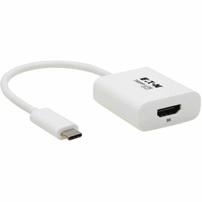 Eaton Tripp Lite Series USB-C to HDMI Adapter (M/F) - 8K 60 Hz, HDR, 4:4:4, HDCP 2.3, White — U444-06N-HD8K6W