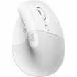 Logitech Lift Vertical Ergonomic Mouse, Wireless, Bluetooth or Logi Bolt USB receiver, Quiet clicks, 4 buttons, Off-white — 910-006469