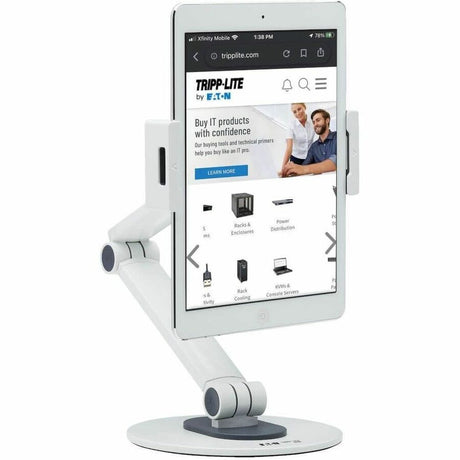 Eaton Tripp Lite Series Full-Motion Flexible Long-Arm Desktop Smartphone and Tablet Mount, White — DMTBD413