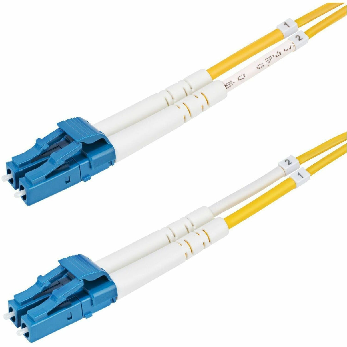StarTech.com 3m (9.8ft) LC to LC (UPC) OS2 Single Mode Duplex Fiber Optic Cable, 9/125, 100G, Low Insertion Loss, LSZH Fiber Jumper Cord — SMDOS2LCLC3M