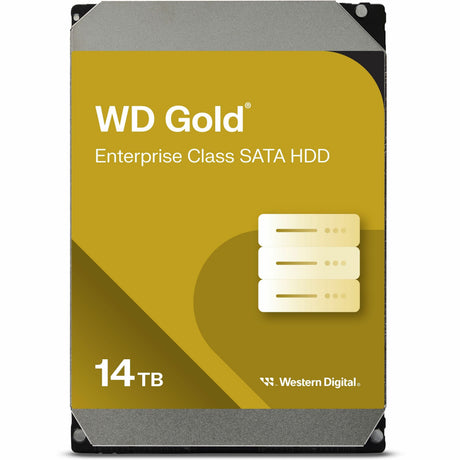 WD Gold WD142KRYZ 14 TB Hard Drive - 3.5" Internal - SATA (SATA/600) - Conventional Magnetic Recording (CMR) Method — WD142KRYZ