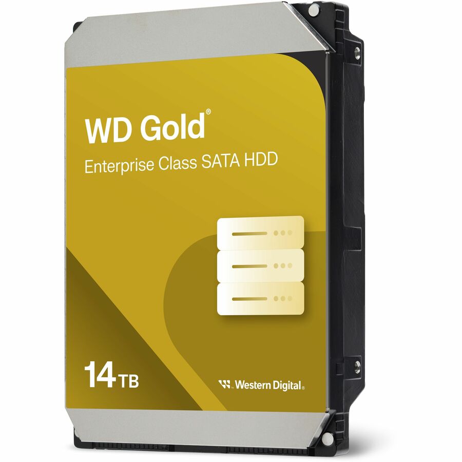 WD Gold WD142KRYZ 14 TB Hard Drive - 3.5" Internal - SATA (SATA/600) - Conventional Magnetic Recording (CMR) Method — WD142KRYZ