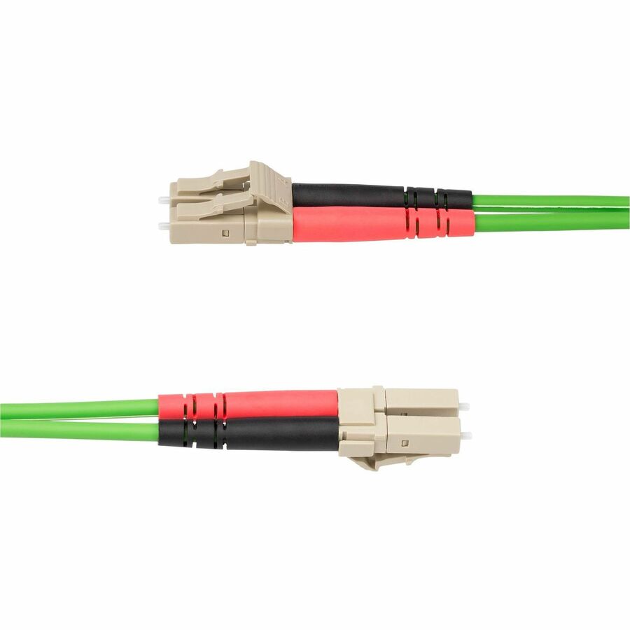 StarTech.com 3m (9.8ft) LC to LC (UPC) OM5 Multimode Fiber Optic Cable, 50/125&micro;m Duplex Zipcord, 40G/100G, LSZH Fiber Jumper Cord — LCLCL-3M-OM5-FIBER