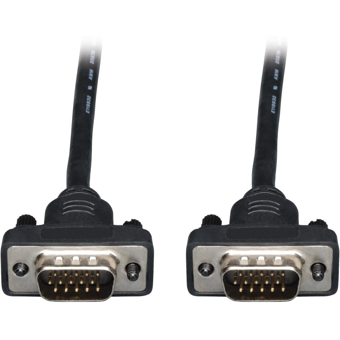 Eaton Tripp Lite Series Low-Profile VGA High-Resolution RGB Coaxial Cable (HD15 M/M), 25 ft. (7.62 m) — P502-025-SM