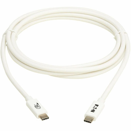 Eaton Tripp Lite Series USB4 20Gbps Cable (M/M) - USB-C, 4K 60 Hz, 240W PD Charging, White, 2 m (6.6 ft.) — U521-1P0M-WH20G