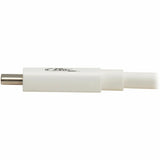 Eaton Tripp Lite Series USB4 20Gbps Cable (M/M) - USB-C, 4K 60 Hz, 240W PD Charging, White, 2 m (6.6 ft.) — U521-1P0M-WH20G