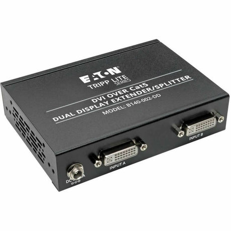 Eaton Tripp Lite Series 2-Port DVI over Cat5/6 Splitter/Extender, Box-Style Transmitter for Video, Dual-Display DVI-D, 200 ft. (60 m), TAA — B140-002-DD
