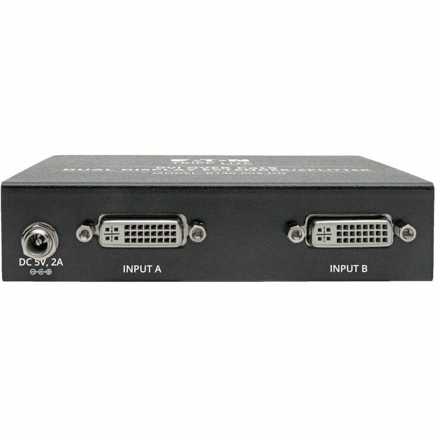 Eaton Tripp Lite Series 2-Port DVI over Cat5/6 Splitter/Extender, Box-Style Transmitter for Video, Dual-Display DVI-D, 200 ft. (60 m), TAA — B140-002-DD